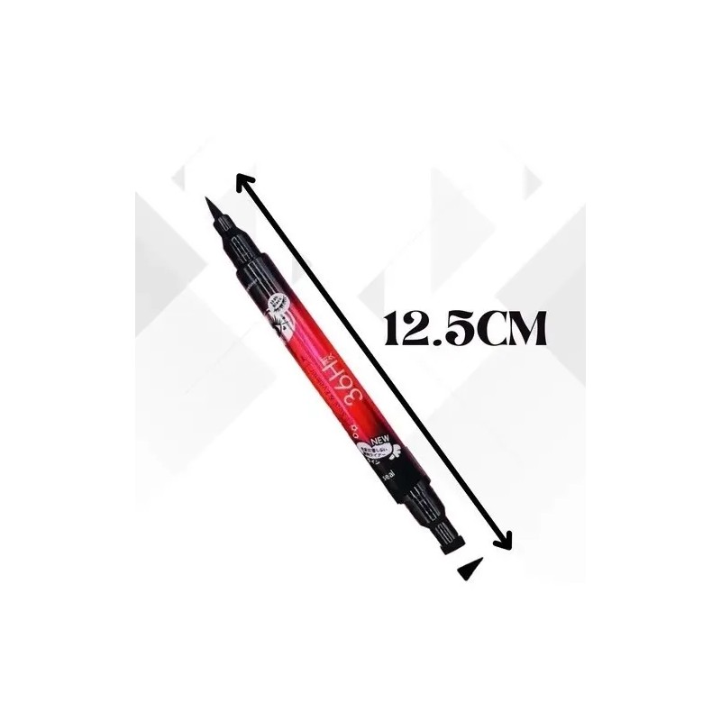 Delineador Ojos Con Sello Waterproof Eyeliner Makeup 2x1 F