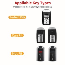 Alozbpo Key Fob Cover Compatible with Acura, Soft TPU Key Case Protection Compatible with Acura CDX RDX RLX NSX TLX TLX-L Smart Remote Key Holder