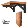 Hniuyun 2Pcs Folding Shelf Brackets, Heavy Duty Stainless Steel Shelf