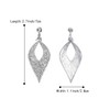 BriLove Women's Bohemian Boho Crystal Hollow Leaf Chandelier Dangle Earrings