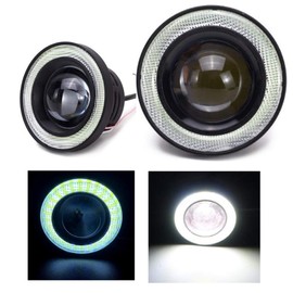 LED Fog Lamps, White Illumination, Universal, With Squid, 30W, High Performance, COB, Waterproof, Left & Right Set of 2 (3.5-89mm)