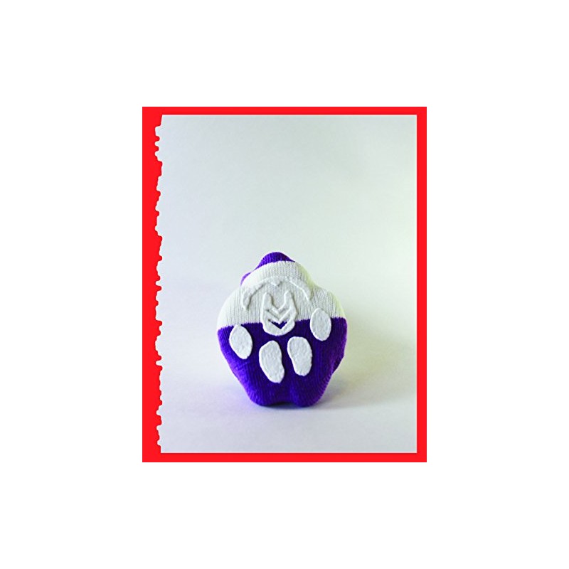 Woodrow Wear, Power Paws Original Dog Socks, Purple White Stripe,