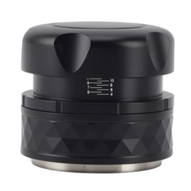 Coffee Tamper Stainless Steel Professional Portable Coffee Distributor Powder Press Leveler Tool 58mm: 2.28in Black Flat Bottom
