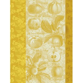 Le Jacquard Français 27509 Tea Towel Pommes A Croquer Golden 80 x 60 cm Cotton