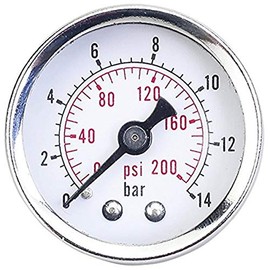 JET 408814 - Pressure Gauge - 1/4" NPT Heavy Duty - Air Line Tools