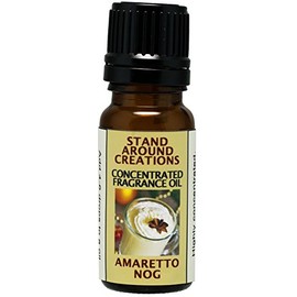 Concentrated Fragrance Oil - Amaretto Nog - A Holiday Warmer of Sweet Almond and Vanilla. Infused w/Essential Oils (.33 fl. oz.)