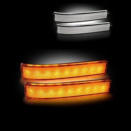 Restyling Factory Mirror Turn Signal LED Light Kit Set 1 Pair Replacement for Factory OE Mirror Turn Signal Light for 2009-2014 Ford F150 Truck (Clear Lens/Amber LED)