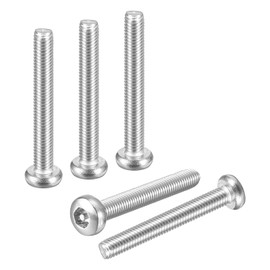 DTGN M5x40mm Pan Head Torx Security Screw - 30Pack - Good for Machinery - 304 Stainless Steel Tamper Proof Torx Security Fasteners - Silver Tone