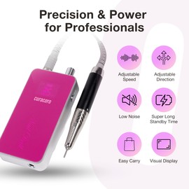 Curacoro Nail Drill 35000RPM Professional Brushless Electric Nail Drill Machine - Nail Efile for Acrylic Gel Nails, Low Noise Low Vibration
