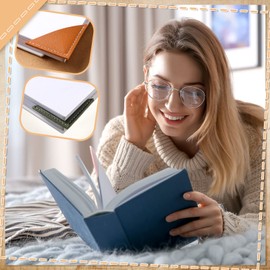 12 Pcs Leather Corner Bookmarks for Women Book Lovers Gifts Corner Page Book Marks Book Accessories for Reading Lover Thank You Teacher Gift for Book Lovers Felt Triangle Bookmark(Multicolor)