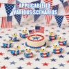 50 Pcs Patriotic Eagle Duck Figurine Mini Resin Veteran Ducks