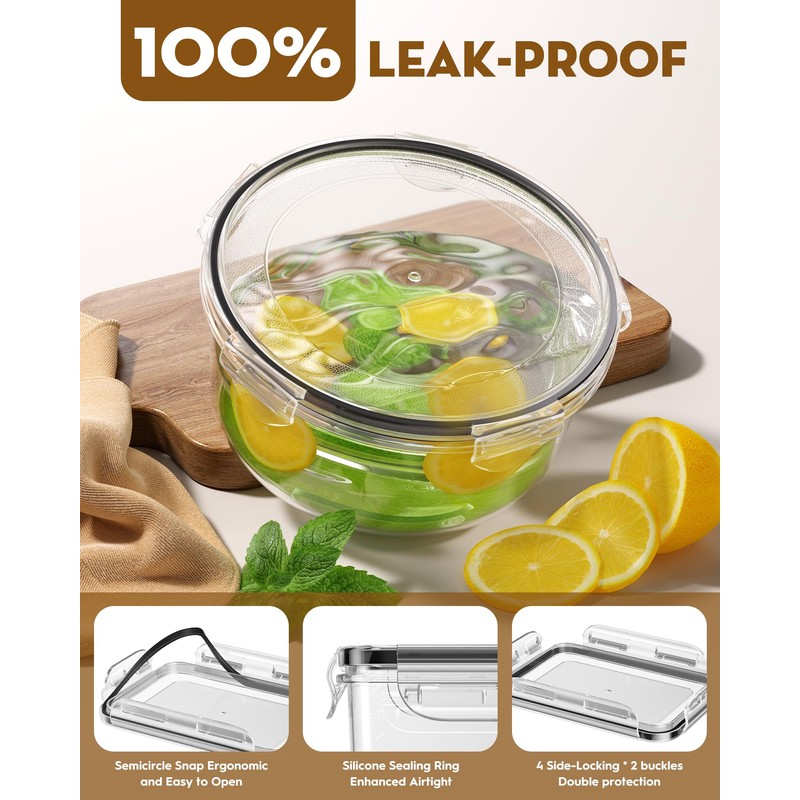 40 PCS Food Storage Containers with Lids Airtight (20 Containers