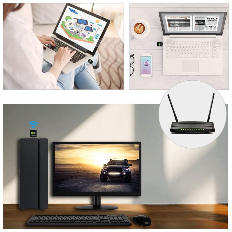 Aigital WiFi Stick, WLAN Adapter 600Mbps (2.4G/600Mbps) Wireless USB Adapter