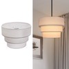 EDISLIVE 3-tier Drum Linen Lamp Shade for Pendant Lamp Floor