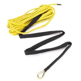 Tow Rope, 15 m, 7700 Lbs Nylon + Polyethylene Fibre, Synthetic Rope, Winch Cable, 6 mm Diameter, for Most Winches of SUV, Truck, ATV, UTV (B (Yellow))