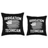 Irrigation Technician American Flag Apparel Design Throw Pillow