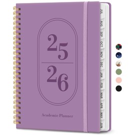 Planner 2025-2026, Academic Year Weekly and Monthly Calender Planner, July 2025 - June 2026, Spiral Bound School Planning Tool, Perfect for Teacher, Student, Women & Men - A5 (6.3" x 8.5"), Purple
