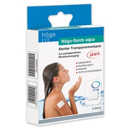 Höga Derm Aqua Sterile Transparent Dressing with Wound Dressing, 5 cm x 7 cm, Pack of 5