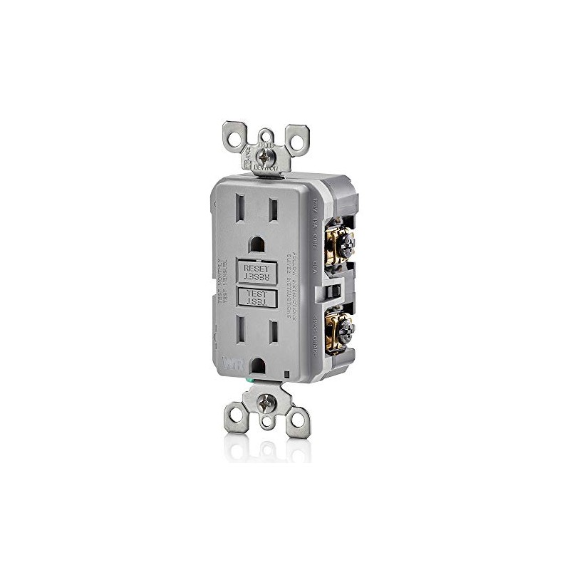 Leviton GFCI Weather-Resistant Outlet, 15 Amp, Self Test, Tamper-Resistant with