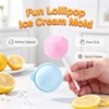8Pcs Silicone Lollipop Popsicle Molds, BPA Free Reusable Ice Cream