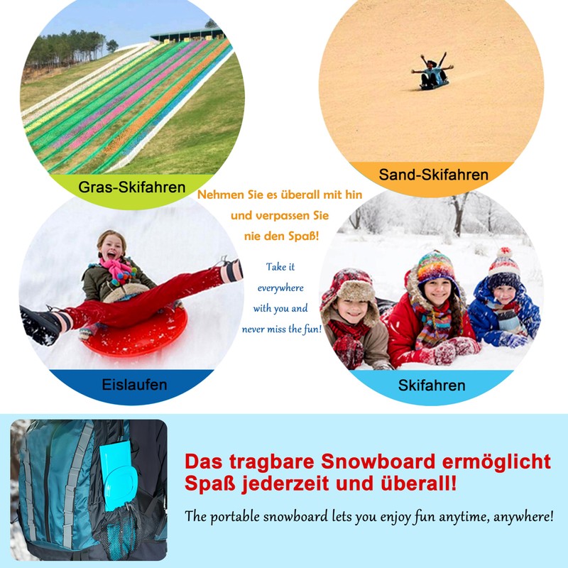 Foldable pop slider, lightweight and portable bob sledge for children