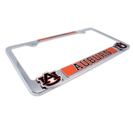 Premium All Metal Alumni License Plate Frame w/Dual 3D Logos - Second Generation (Auburn)