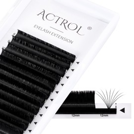 ACTROL Easy Fan Lashes Eyelash Extensions 0.07 D 70° Curl 8-15mm Mixed Tray Mink Volume Premade Russian Lashes 3D-20D Withstand 100℃