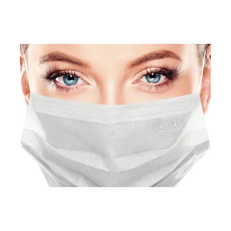 Cubre Bocas 3 Pliegos Ambiderm Blanco Caja C/50