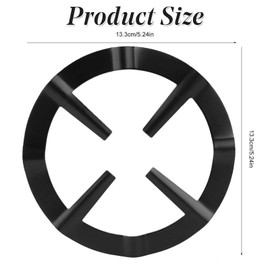 Cast Iron Universal Mocha Pot Stand Gas Ring Reducer, Black, Round, 13.3cm, Trivet