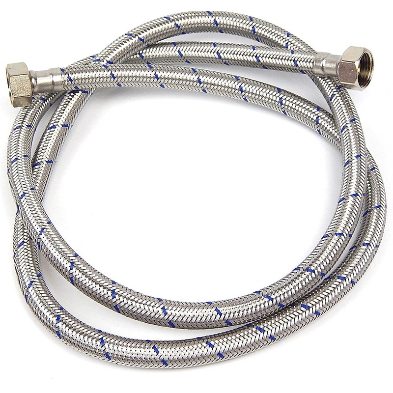 Pedicure Spa Chair Stainless Braided Hose (UPC) Hot or Cold