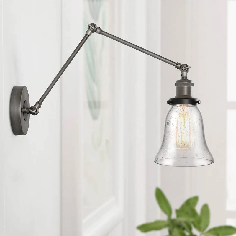 Skelang 2 Pcs Ceiling Fan Light Cover, Seeded Glass Light