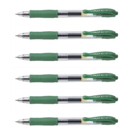 Pilot 6 x G2 05 Fine Point Green Gel Ballpoint Pens