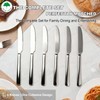 Flying Leaves 6 Piece Stainless Steel Dinner Knives Set, 9