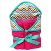 CHILD / BABY Hooded Towel Hot Pink Chevron