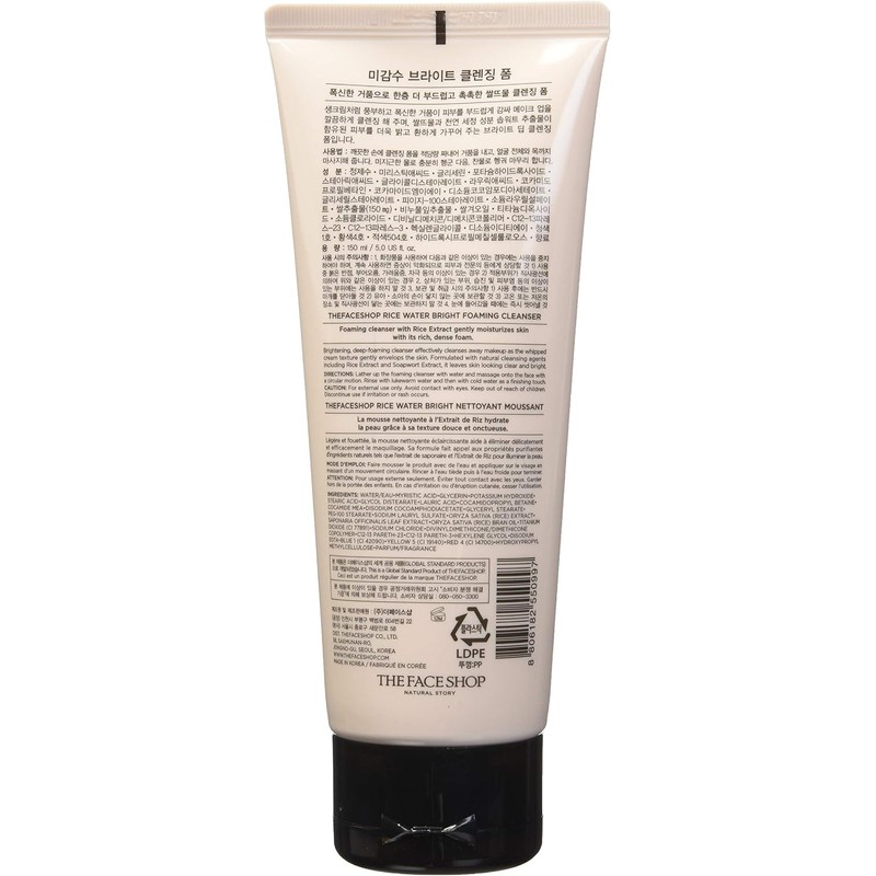 THE FACE SHOP Rice Water Bright Cleansing Foam