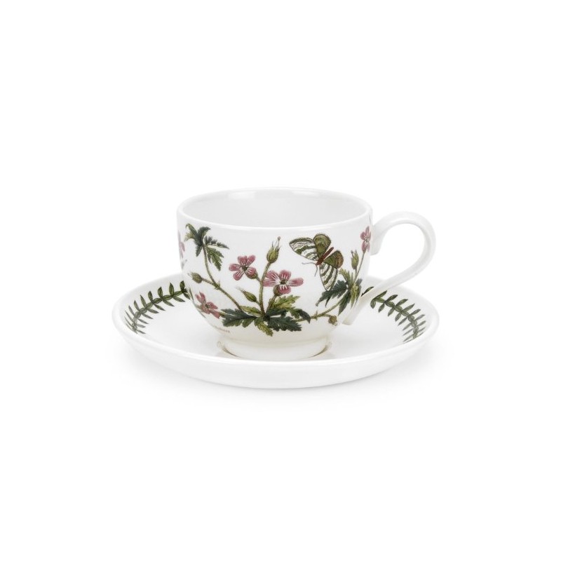 Portmeirion Botanic Garden Teacup with Saucer, Herb Robert