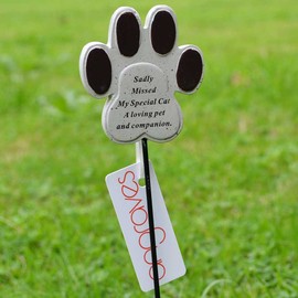 Angraves Special Cat Paw Print Memorial Pet Memory Tribute Stick