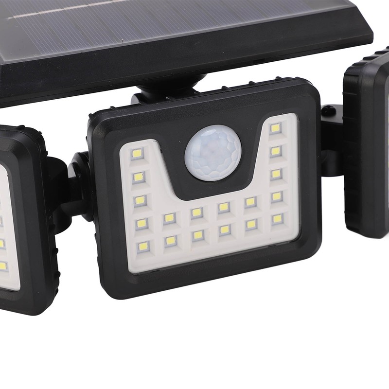 Outdoor Motion Sensor Light Solar Powered 3 Adjustable Heads IP65