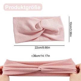 Alriedy Elastische Stirnbänder 5 Stück Baumwolle Haarband für Damen und Herren, Dünne Sport Stirnbänder für Yoga und Fitness, Warm und Rutschfest, Ideal für Alltag und Sport