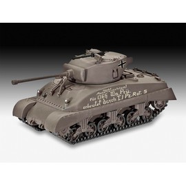 Revell Model Set 63290 Sherman Tank M4A1 1:72 Scale Unbuilt/Unpainted Plastic Model Kit With Accessories