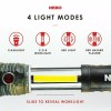 Nebo CAMO Slyde+ Flashlight/Worklight Focusing Beam Magnetic #6618 4 AAA