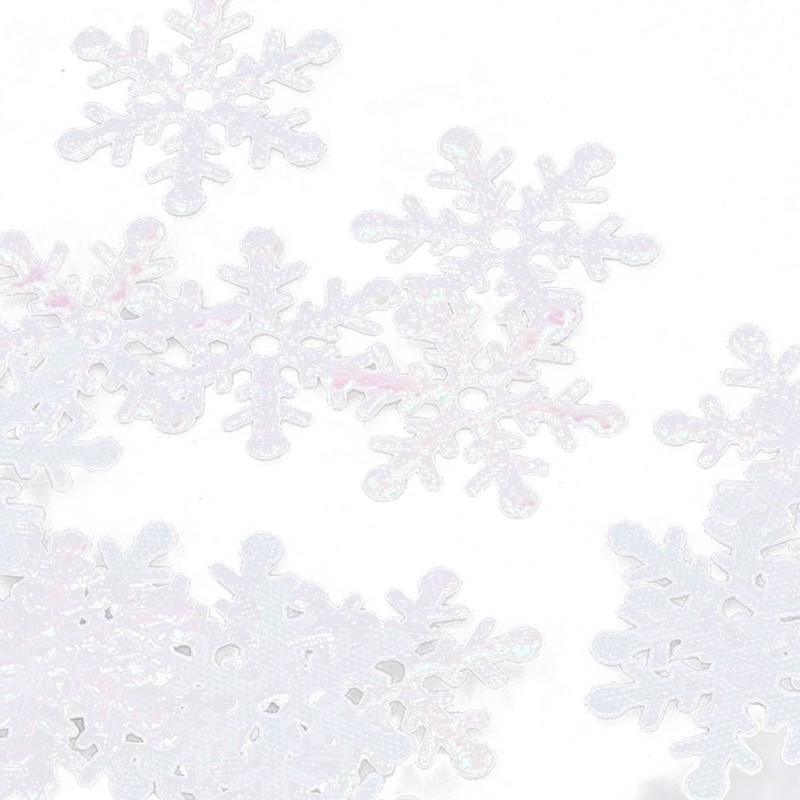 1000Pcs Snowflake Confetti 0.9in Vibrant Color Reusable Plastic Multi Purpose