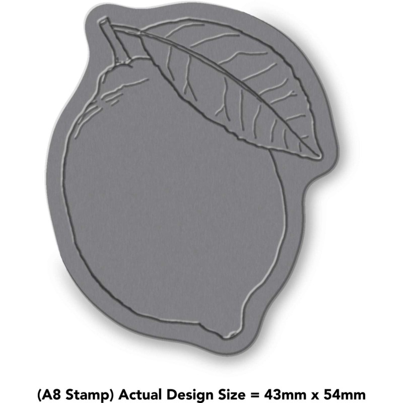 'Lemon' Rubber Stamp - Unmounted Design for Crafting & Scrapbooking,