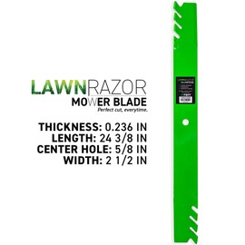 8TEN LawnRAZOR Blade for Toro Z Master 5000 7000 Series Z587L Z580 72 Inch Deck 105-7719-03 (Toothed Mulching) 3 Pack