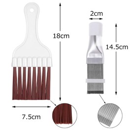 Pengxiaomei 4 Pcs Air Conditioner Condenser Fin Cleaning Brush, Coil Condenser Brush AC Fin Comb Stainless Steel Air Refrigerator Fin Cleaner Whisk Brush, Evaporator Radiator Repair Tool