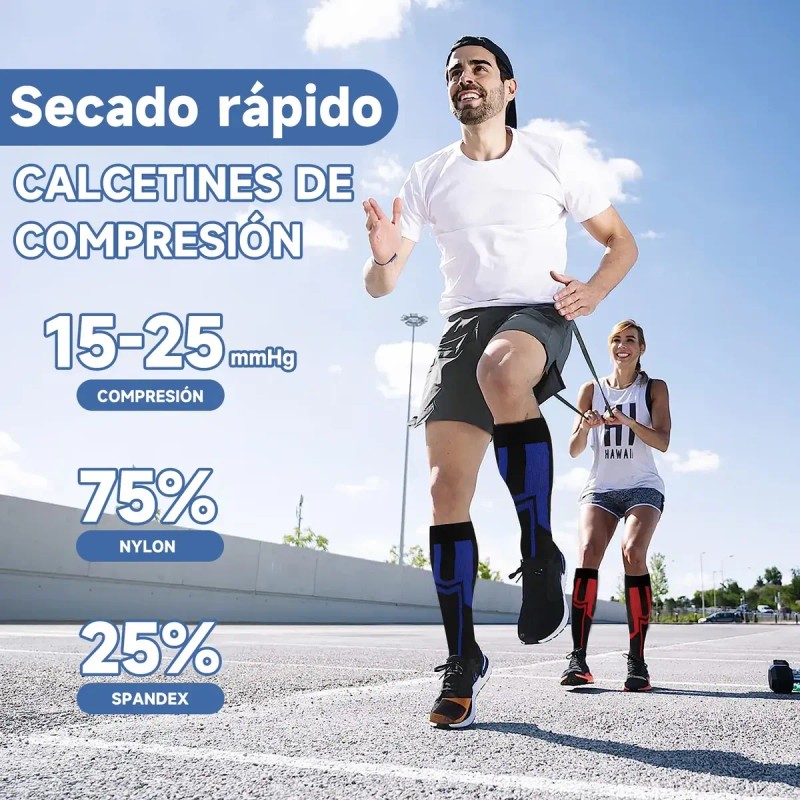 5 Medias Calcetines De Compresión Deportivos Hombre Y Mujer