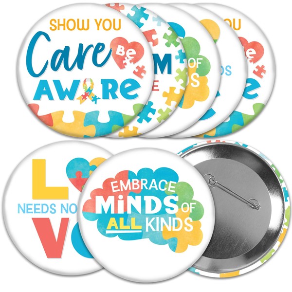 Big Dot of Happiness Autism Acceptance Buttons - Awareness Badge