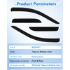 Side Window Deflector Dark Smoke Visors Rain Guards 4 -Pieces