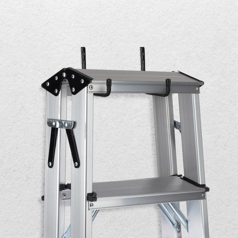 Maclean Set of 2 Wall Mounts for Tyres, Wheels, Ladders