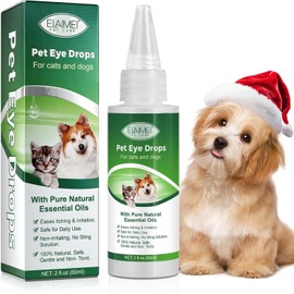 Gotas Oftálmicas para Perros Y Gatos De 60 Ml. Alivia El Picor Y La Irritación Ocular, La Conjuntivitis Y Las Alergias. Fórmula Segura Y Suave para Todos Los Animales.